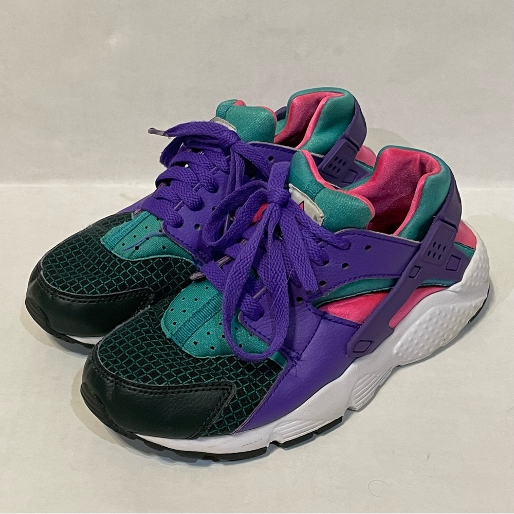 Nike Air Huarache Purple Pink Athletic Shoes Sneakers BQ7098-300 Girls Kids 4Y